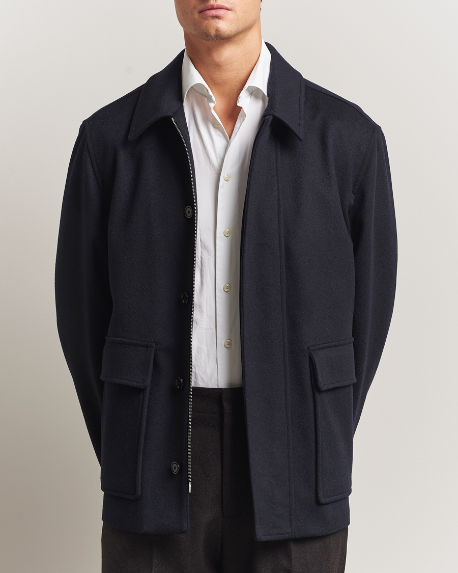Heren | Jassen | Lardini | Loro Piana Wool Shirt Jacket Navy