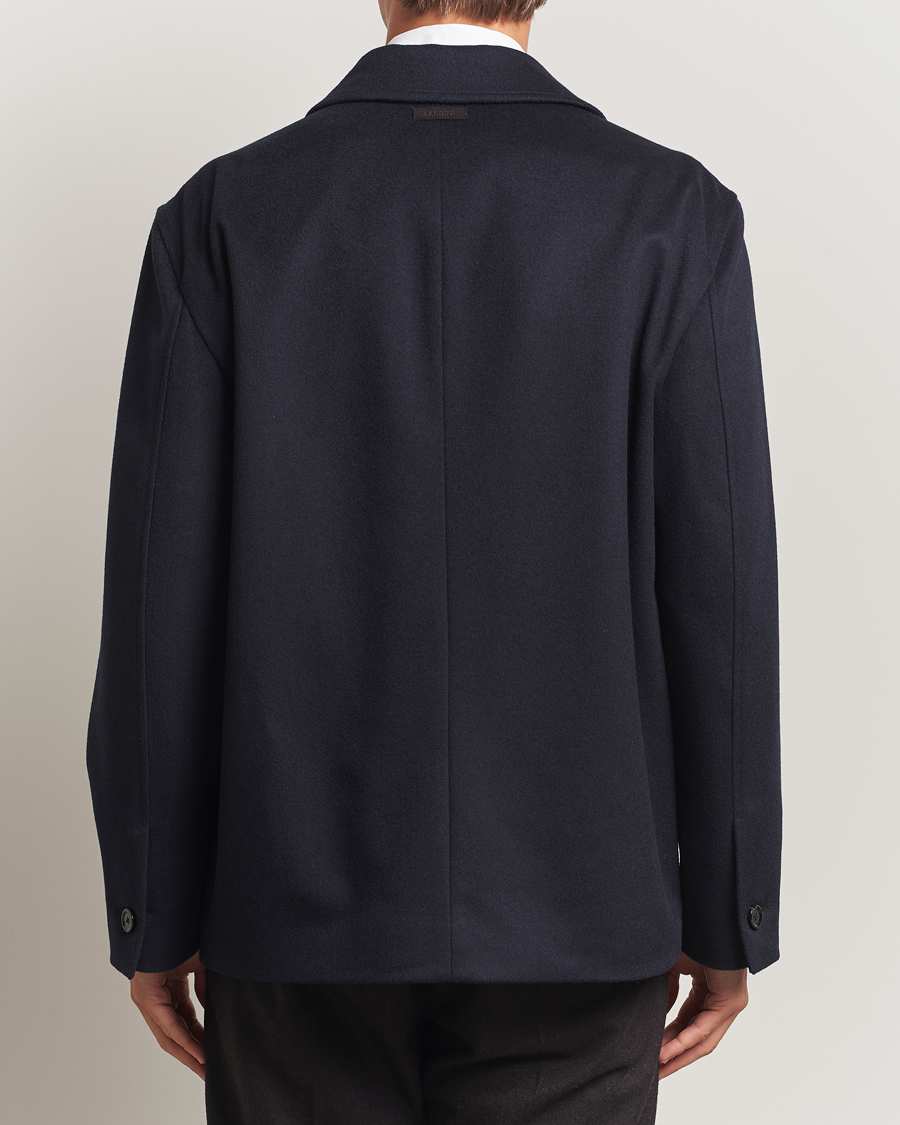 Heren | Jassen | Lardini | Loro Piana Wool Shirt Jacket Navy