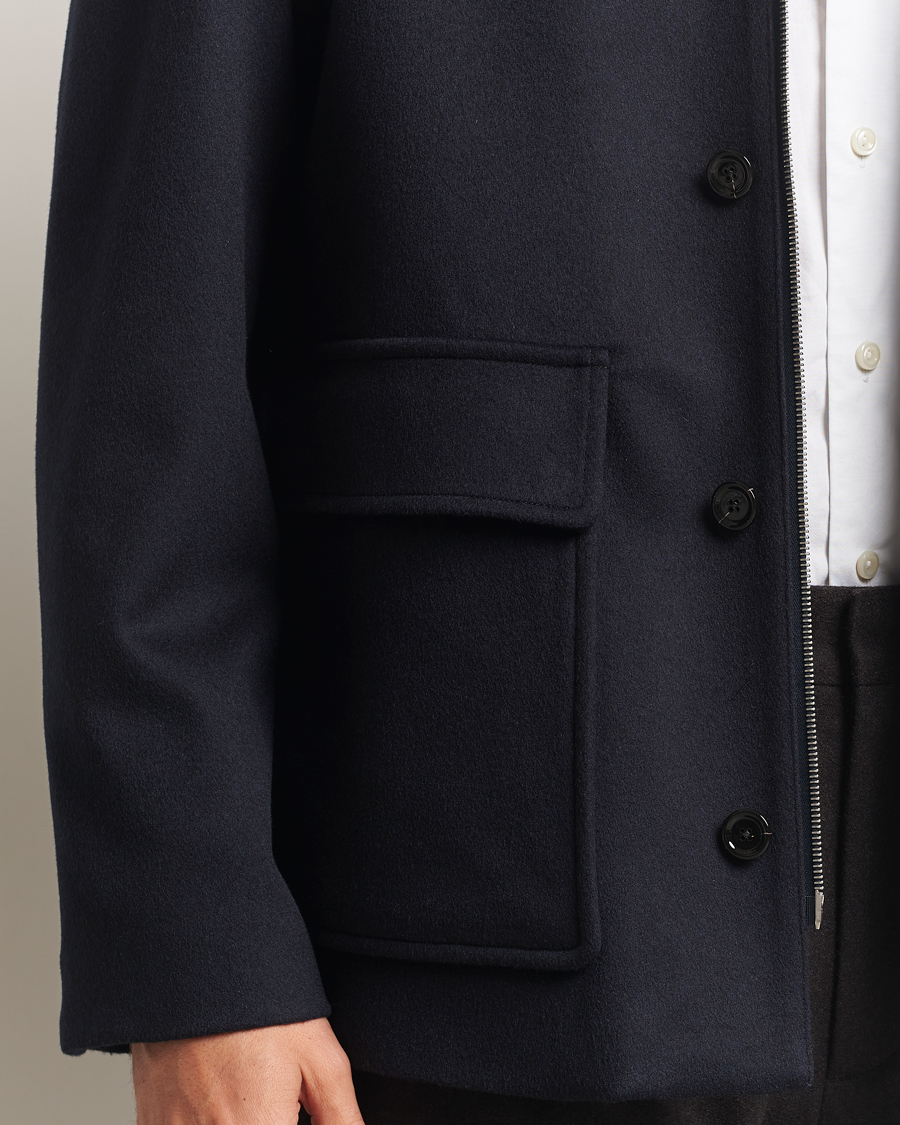 Heren | Jassen | Lardini | Loro Piana Wool Shirt Jacket Navy