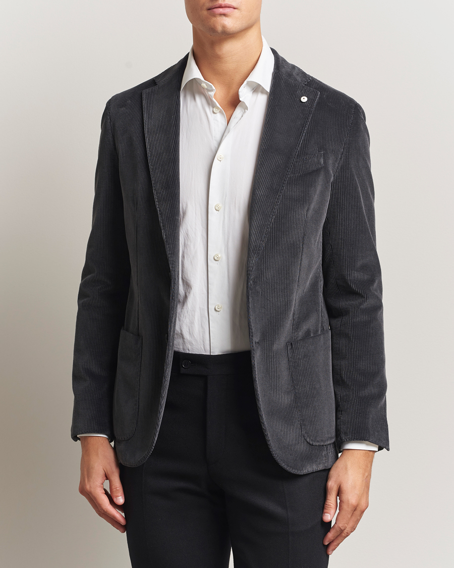 Heren | Blazers | L.B.M. 1911 | Jack Corduroy Blazer Dark Grey