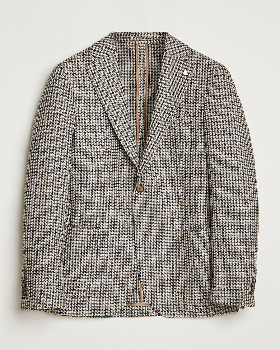 Heren | Blazers | L.B.M. 1911 | Jack Houndstooth Wool Blazer Brown