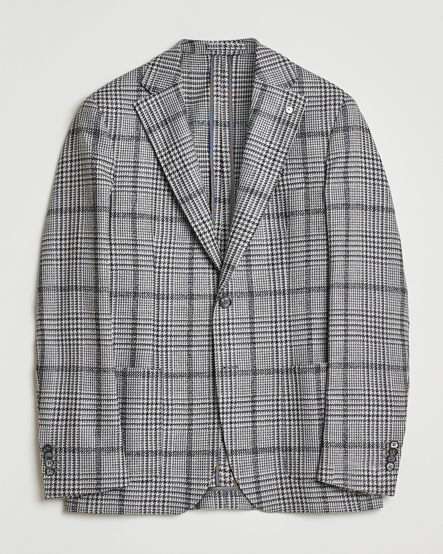 Heren | Blazers | L.B.M. 1911 | Jack Checked Wool Blazer Grey
