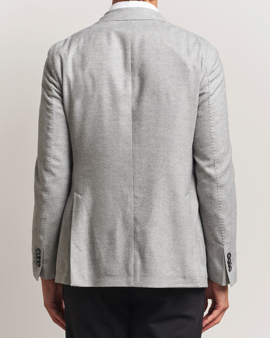 Heren | Blazers | L.B.M. 1911 | Jack Herringbone Cotton Blazer Light Grey