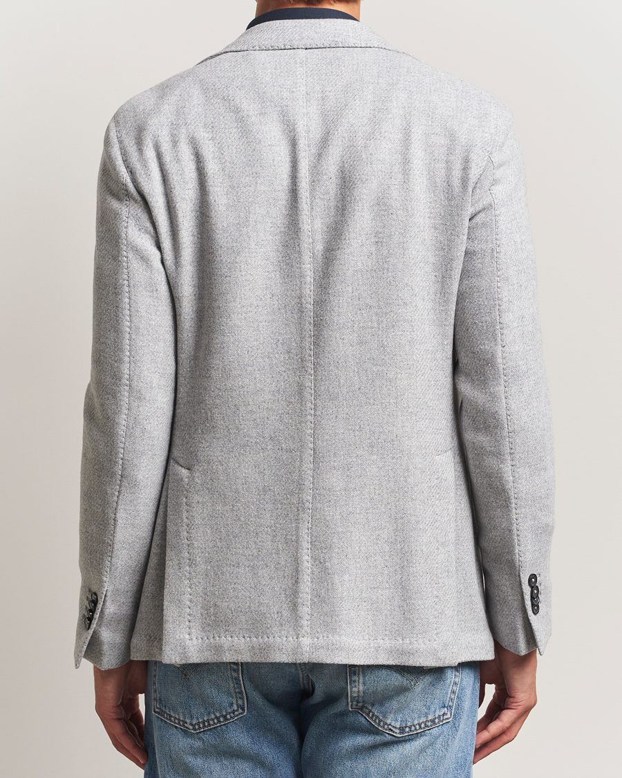 Heren | Blazers | L.B.M. 1911 | Jack Fly Knitted Wool Blazer Light Grey