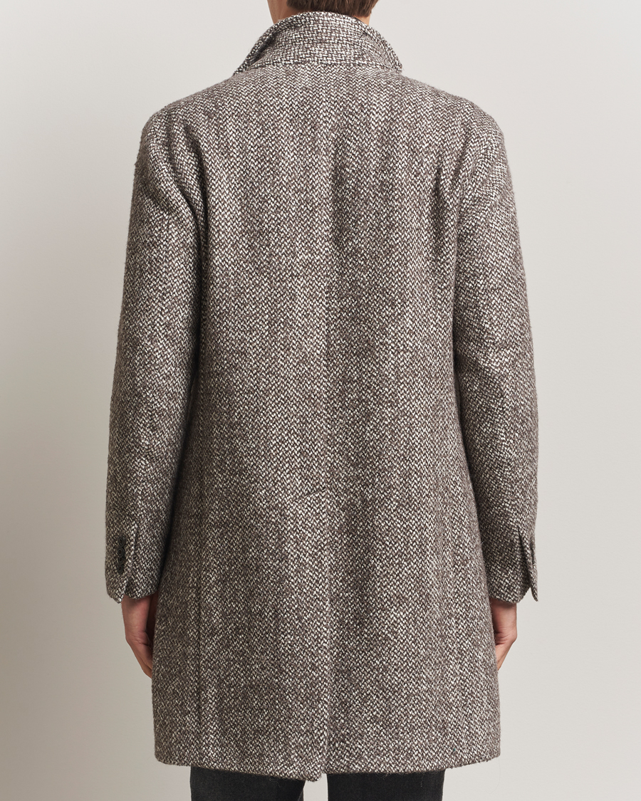 Heren | Jassen | L.B.M. 1911 | Structure Wool Coat Brown