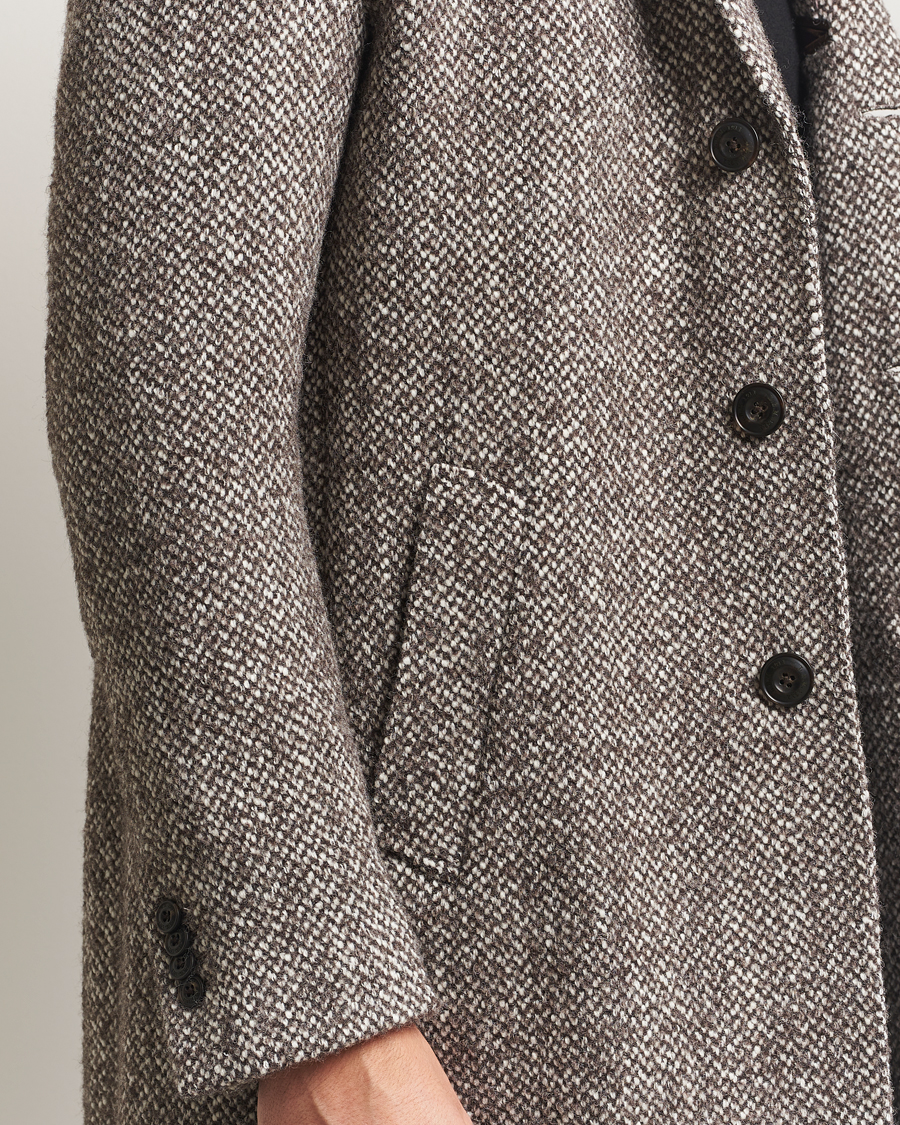 Heren | Jassen | L.B.M. 1911 | Structure Wool Coat Brown