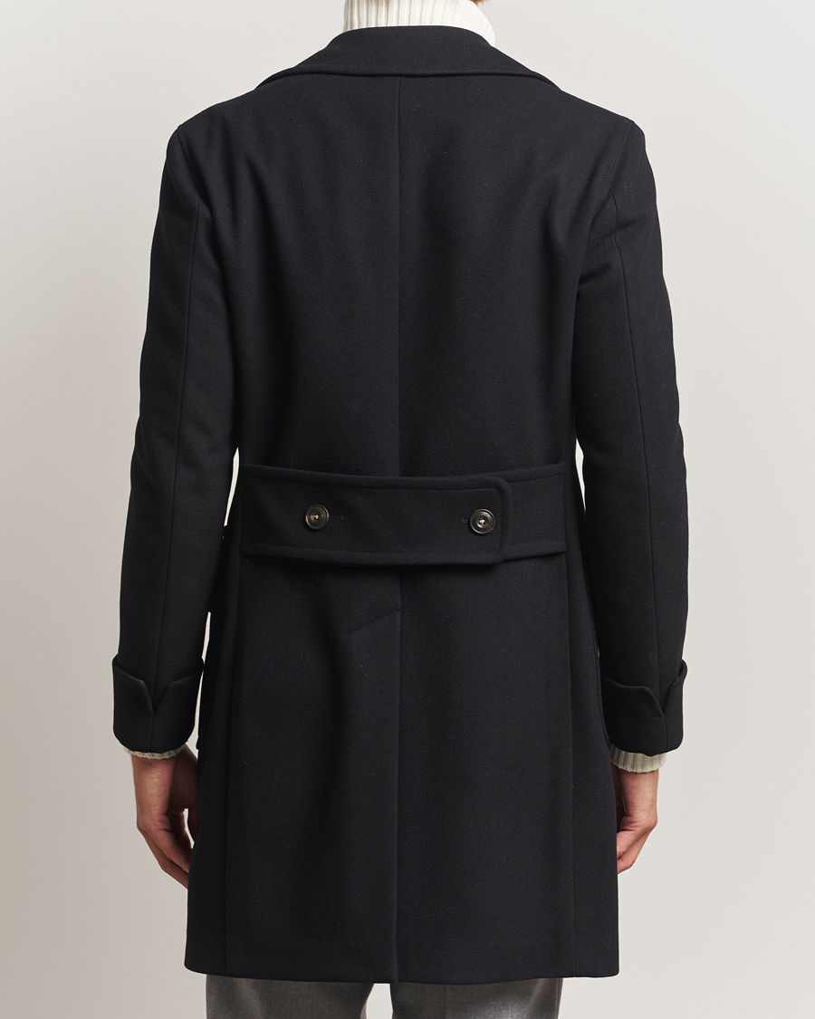 Heren | Jassen | L.B.M. 1911 | Double Breasted Wool/Cashmere Coat Black