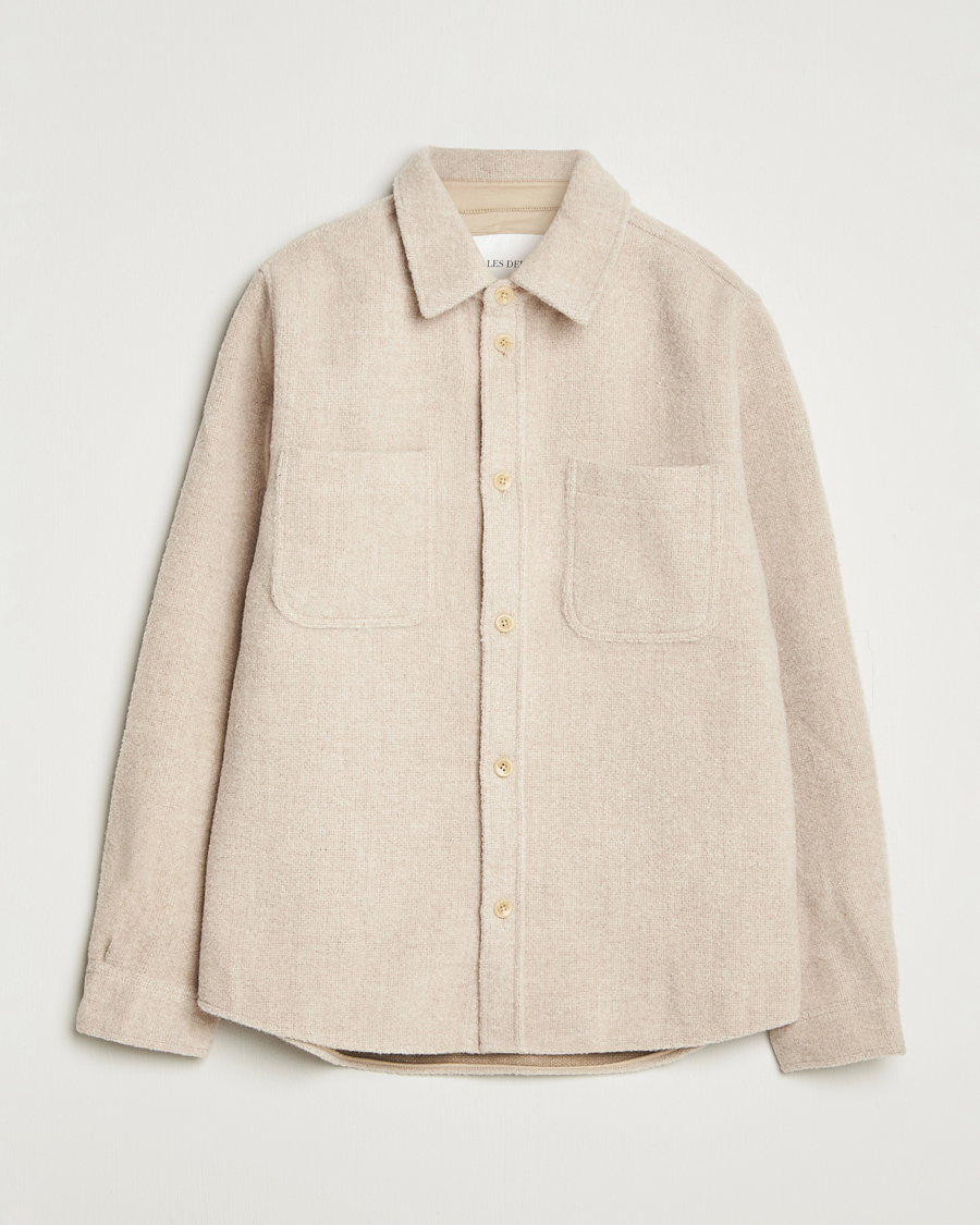 Heren | Overhemden | LES DEUX | Lennon Bouclé Overshirt Ivory
