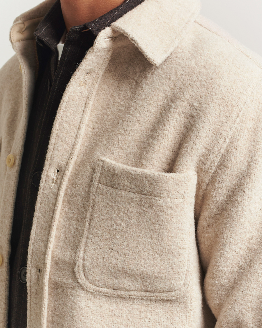 Heren | Overhemden | LES DEUX | Lennon Bouclé Overshirt Ivory