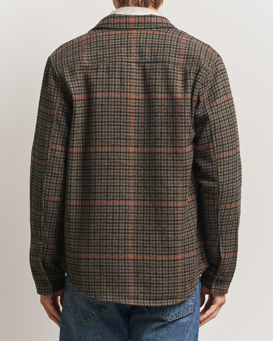Heren | Overhemden | LES DEUX | Kody Houndstooth Wool Overshirt Brown