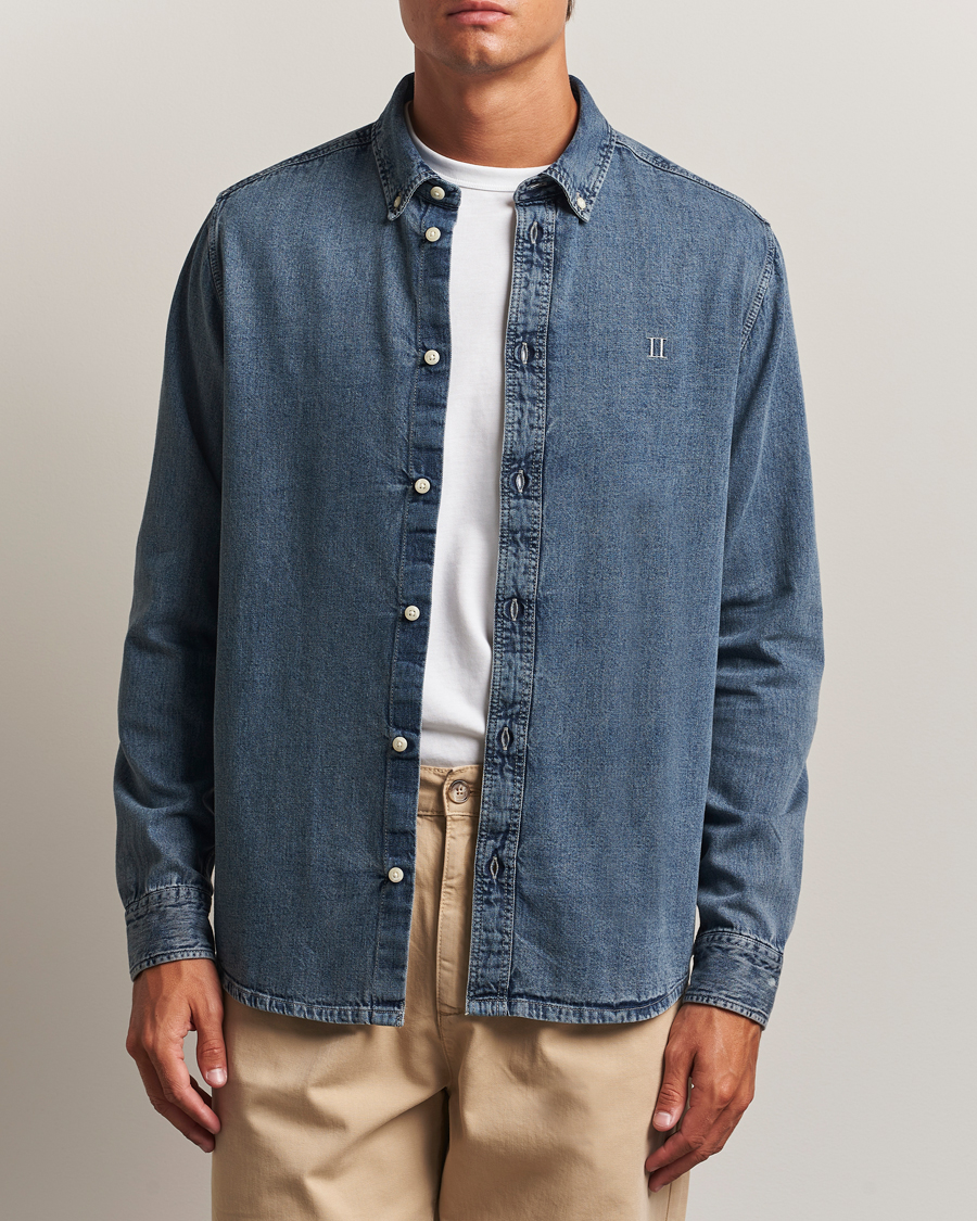 Heren | Overhemden | LES DEUX | Konrad Denim Shirt Light Indigo