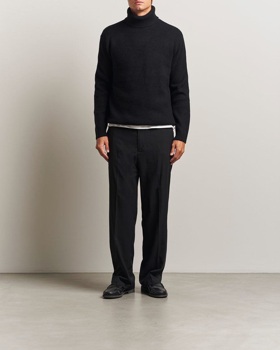 Heren | Truien | LES DEUX | Eddie Wool Rib Rollneck Black