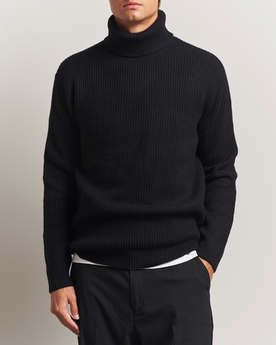 Heren | Truien | LES DEUX | Eddie Wool Rib Rollneck Black
