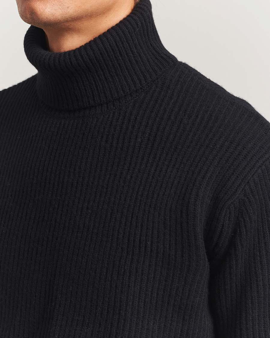 Heren | Truien | LES DEUX | Eddie Wool Rib Rollneck Black