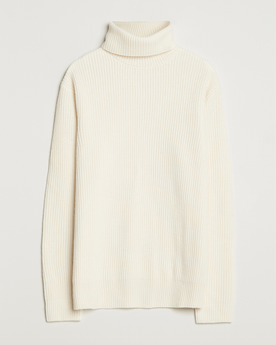 Heren | Truien | LES DEUX | Eddie Wool Rib Rollneck Ivory