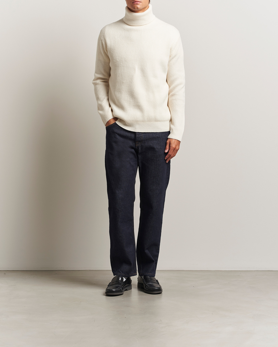 Heren | Truien | LES DEUX | Eddie Wool Rib Rollneck Ivory