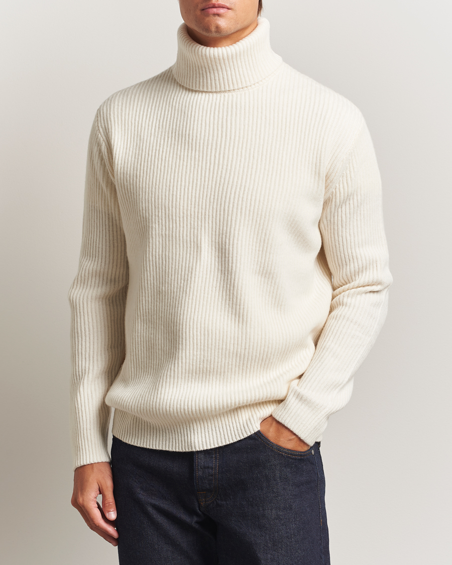 Heren | Truien | LES DEUX | Eddie Wool Rib Rollneck Ivory