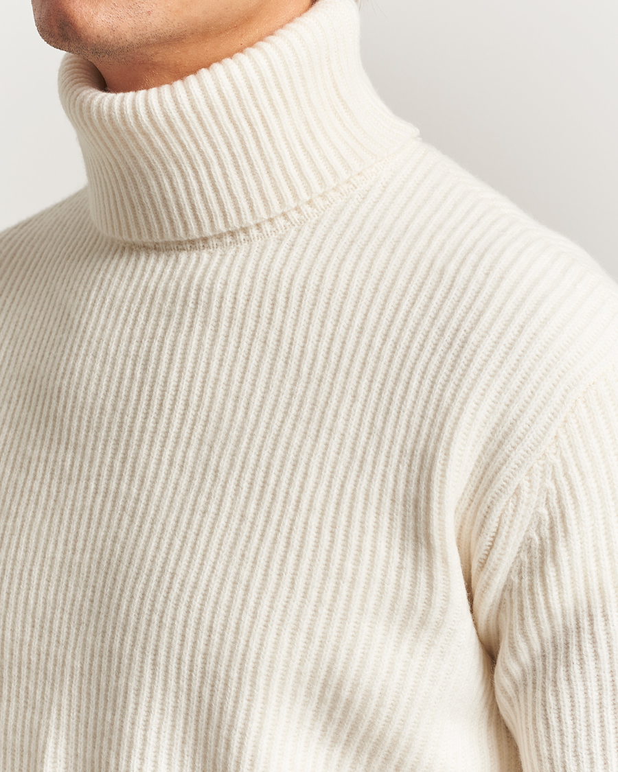 Heren | Truien | LES DEUX | Eddie Wool Rib Rollneck Ivory