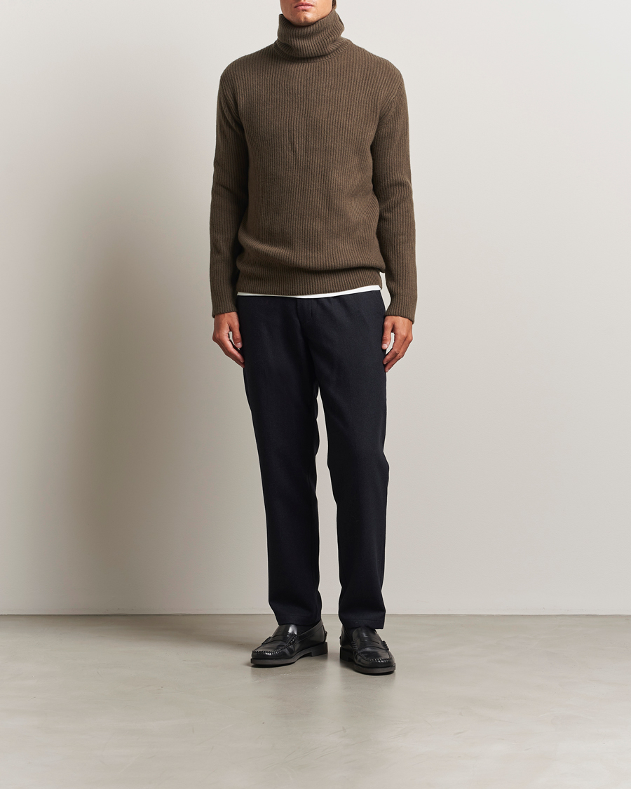 Heren | Truien | LES DEUX | Eddie Wool Rib Rollneck Teak
