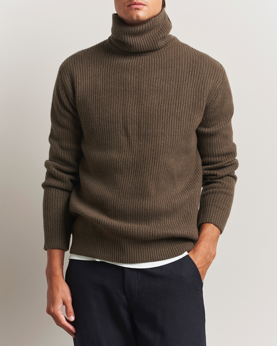 Heren | Truien | LES DEUX | Eddie Wool Rib Rollneck Teak