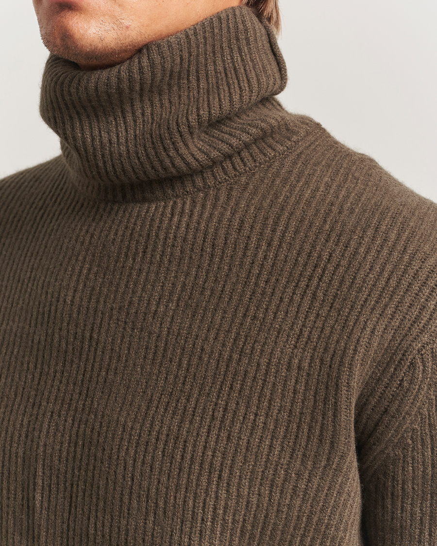 Heren | Truien | LES DEUX | Eddie Wool Rib Rollneck Teak