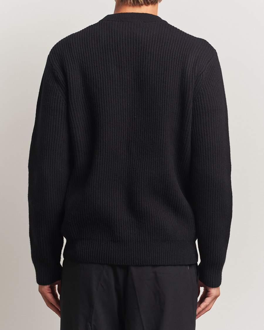 Heren | Truien | LES DEUX | Eddie Wool Rib Crewneck Black