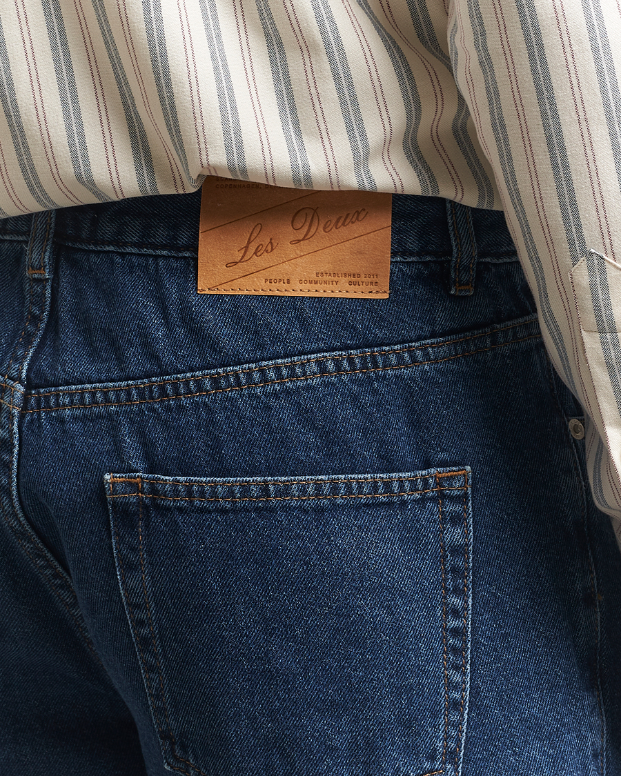 Heren | Jeans | LES DEUX | Ryder Washed Denim Jeans Medium Indigo Wash