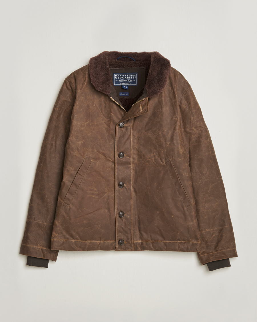 Heren | Jassen | Manifattura Ceccarelli | Deck Jacket Dark Tan