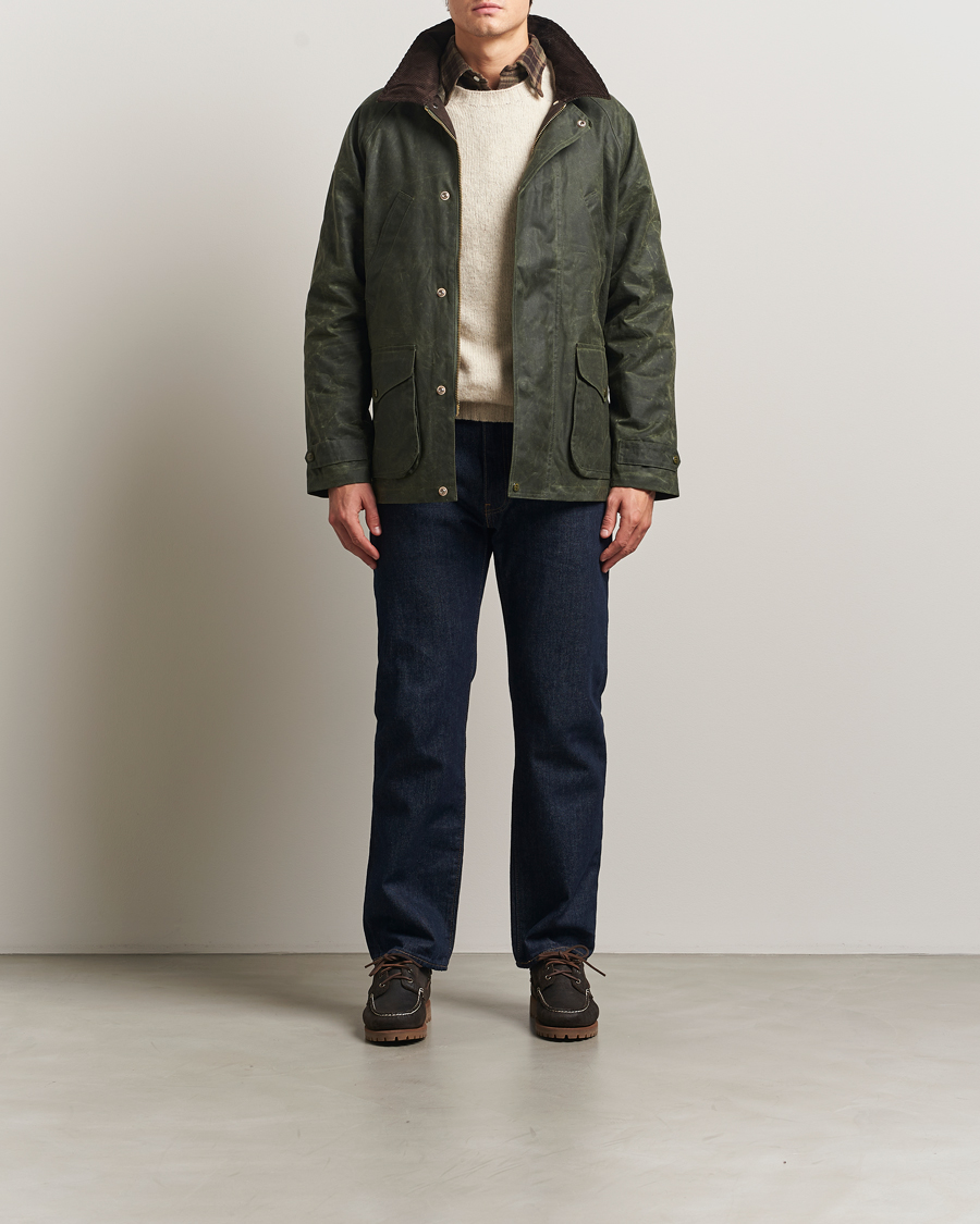 Heren | Jassen | Manifattura Ceccarelli | Rain Caban Wax Cloth Dark Green
