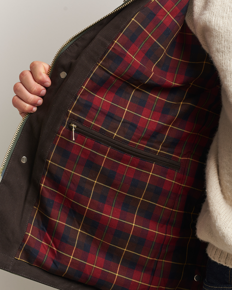 Heren | Jassen | Manifattura Ceccarelli | Rain Caban Wax Cloth Dark Green
