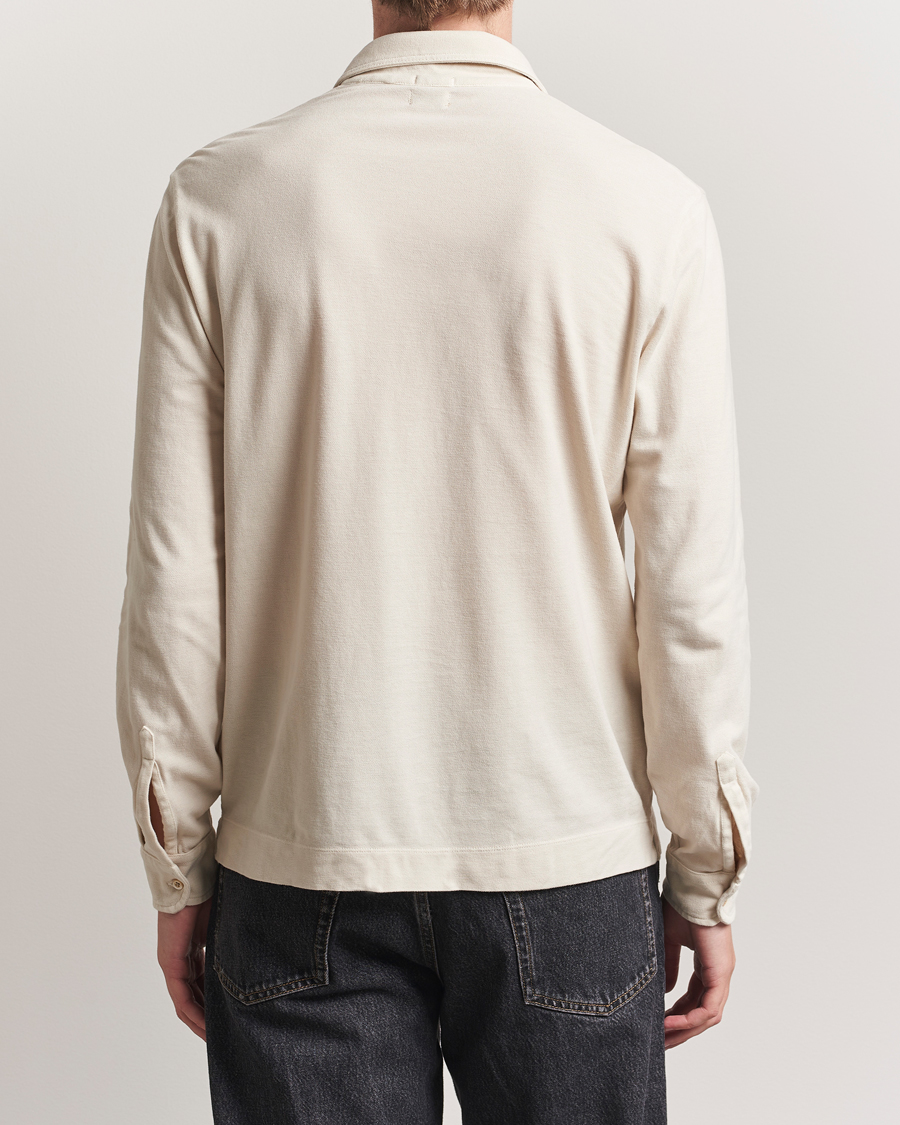 Heren | Polo's | Massimo Alba | Ischia Cotton/Cashmere Long Sleeve Polo Off White