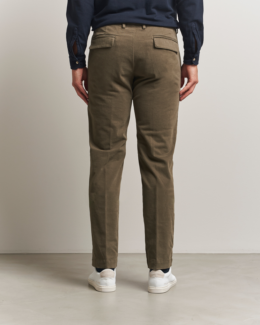 Heren | Broeken | Massimo Alba | Ionio Pleated Moleskine Trousers Military