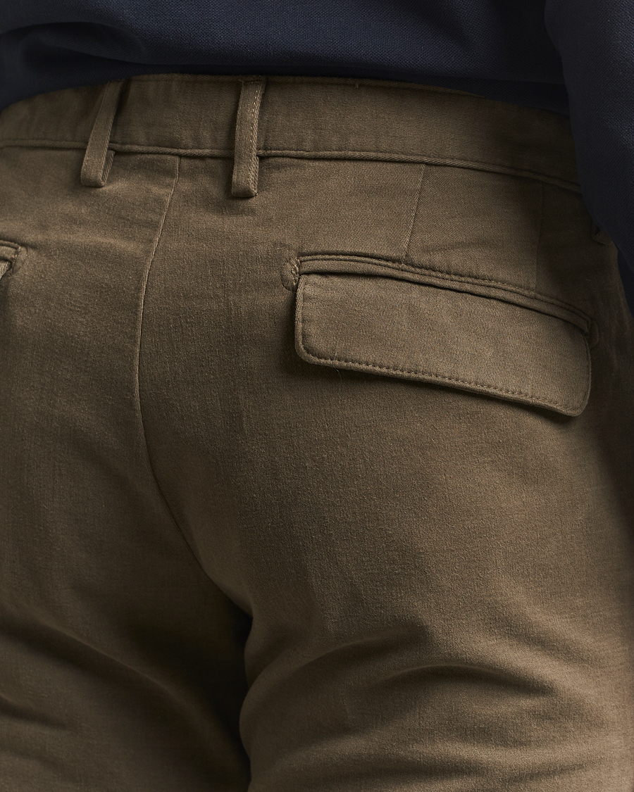 Heren | Broeken | Massimo Alba | Ionio Pleated Moleskine Trousers Military