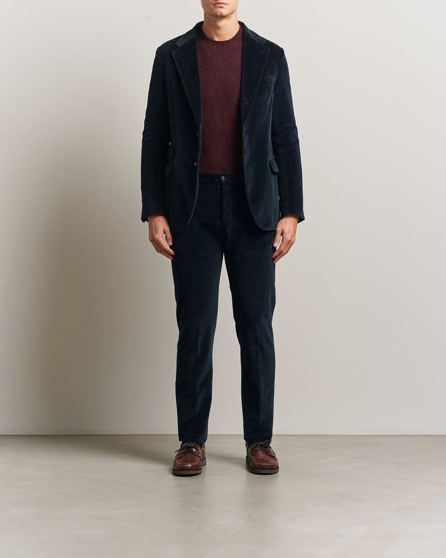 Heren | Blazers | Massimo Alba | Catch Velvet Blazer Navy