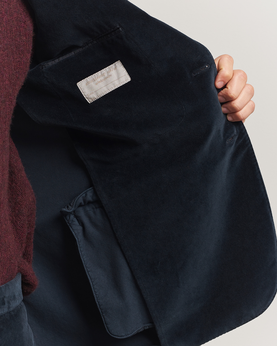 Heren | Blazers | Massimo Alba | Catch Velvet Blazer Navy