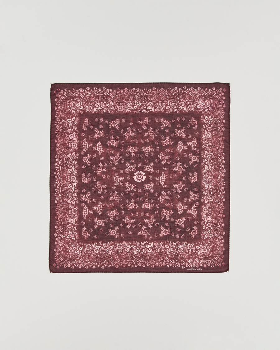 Heren | Pochets | Massimo Alba | Hanky Cotton Handkerchief Burgundy