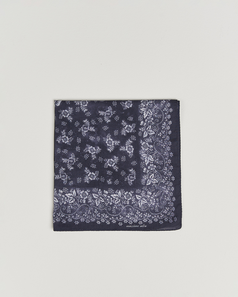 Heren | Pochets | Massimo Alba | Hanky Cotton Handkerchief Navy
