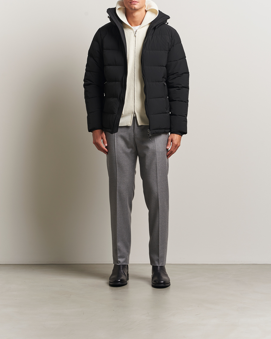 Heren | Jassen | Oscar Jacobson | Hooded Puffer Jacket Black