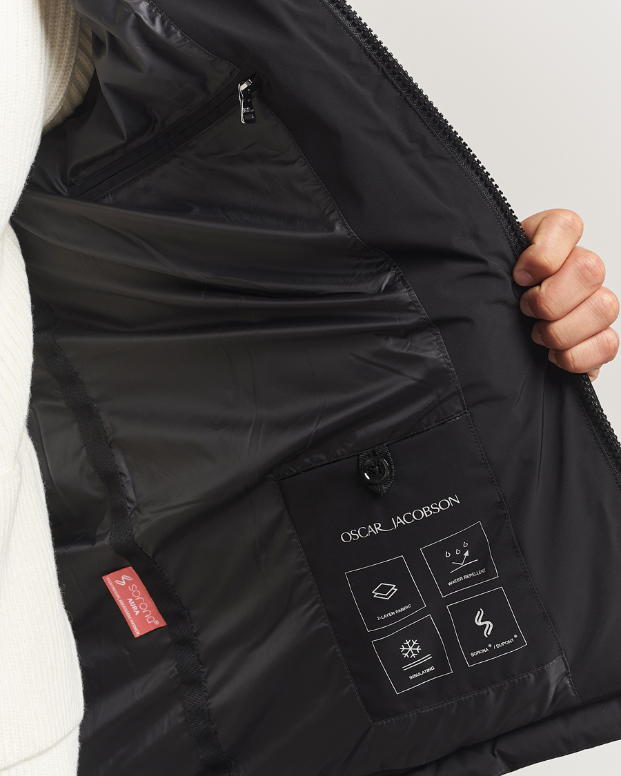 Heren | Jassen | Oscar Jacobson | Hooded Puffer Jacket Black