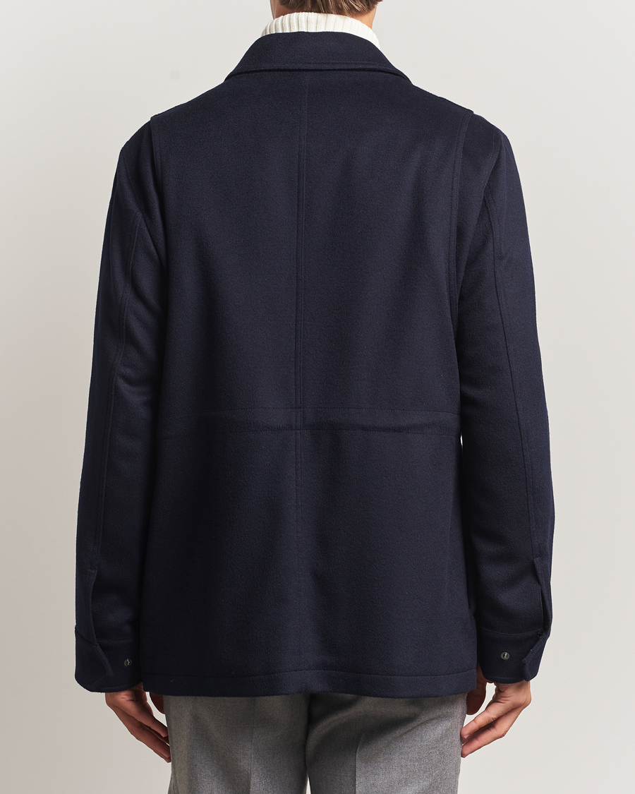 Heren | Jassen | Oscar Jacobson | Traveler Wool Jacket Navy