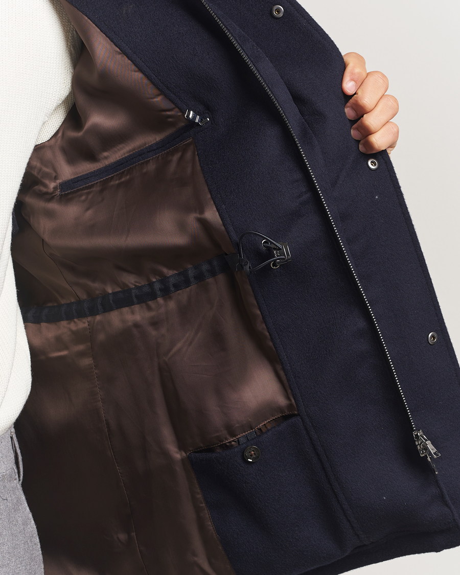 Heren | Jassen | Oscar Jacobson | Traveler Wool Jacket Navy