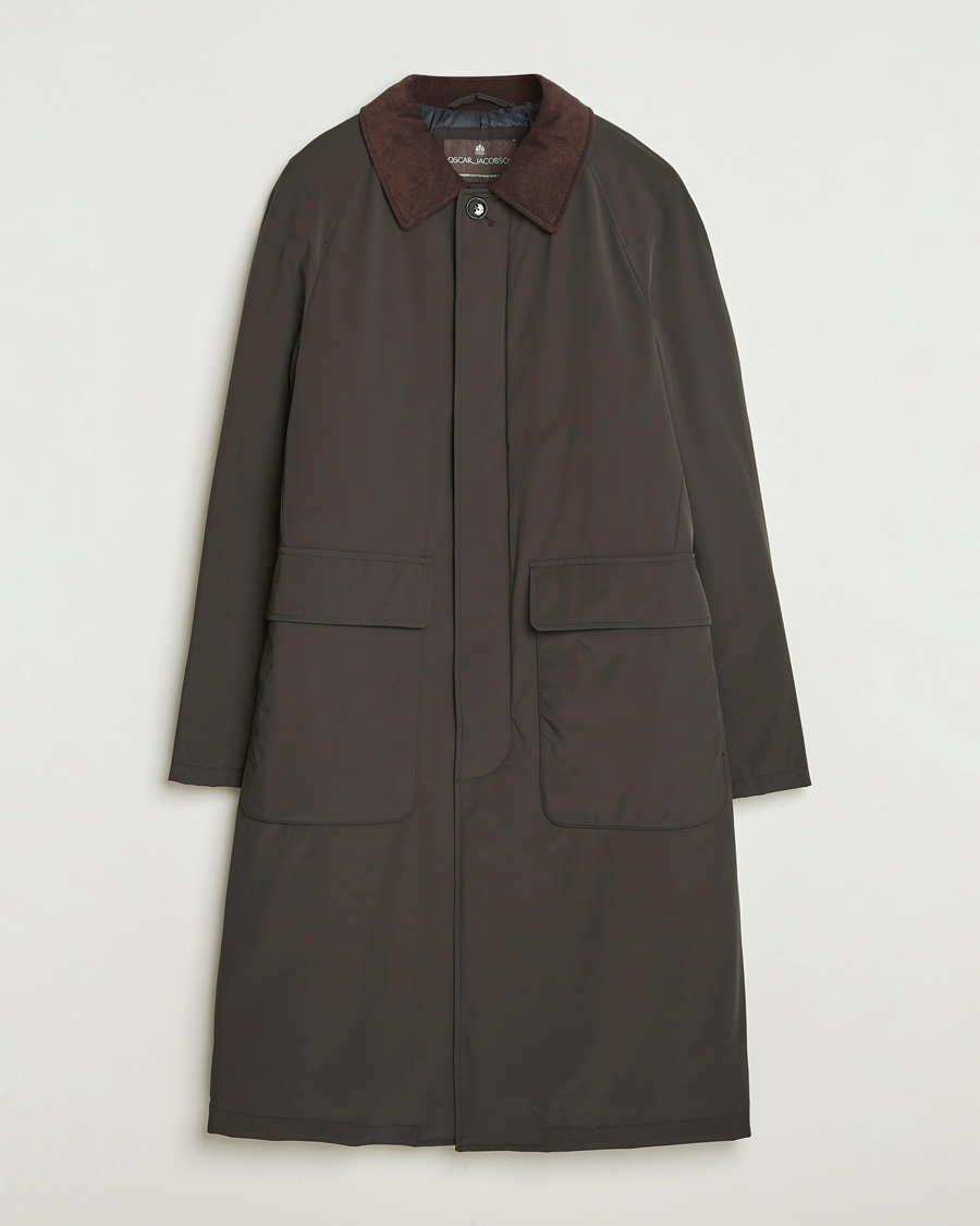 Heren | Jassen | Oscar Jacobson | Padded Raglan Nylon Coat Brown