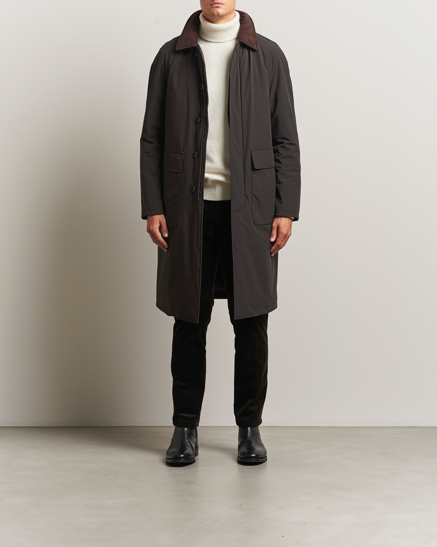 Heren | Jassen | Oscar Jacobson | Padded Raglan Nylon Coat Brown
