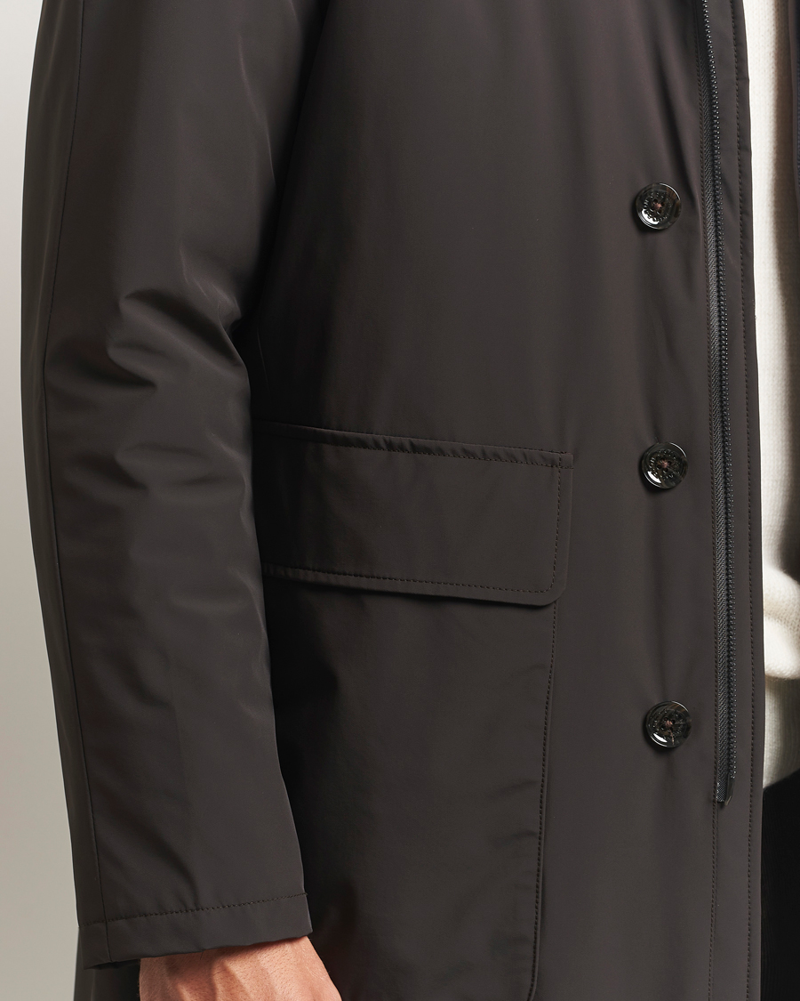 Heren | Jassen | Oscar Jacobson | Padded Raglan Nylon Coat Brown