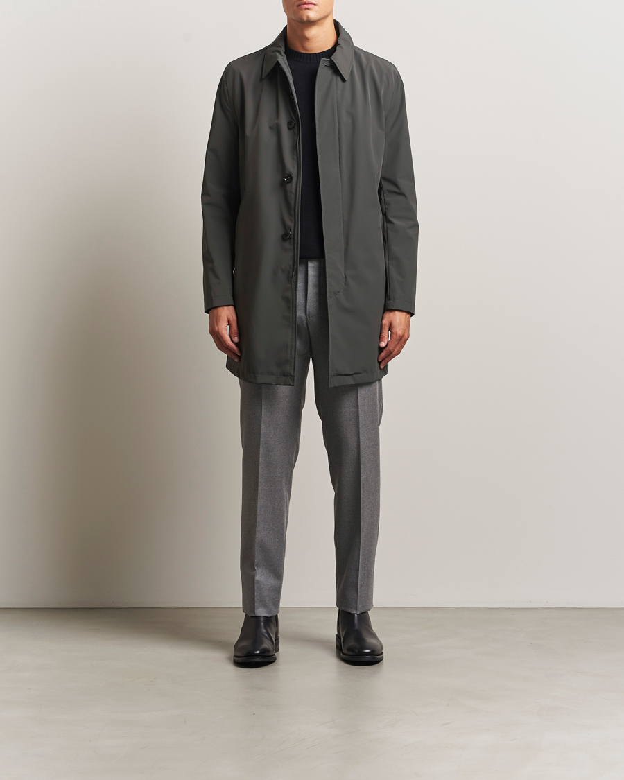 Heren | Jassen | Oscar Jacobson | Nylon Car Coat Olive