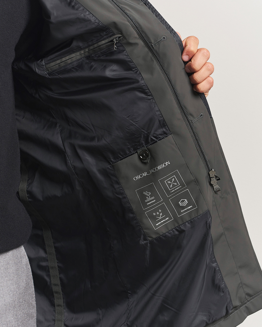 Heren | Jassen | Oscar Jacobson | Nylon Car Coat Olive