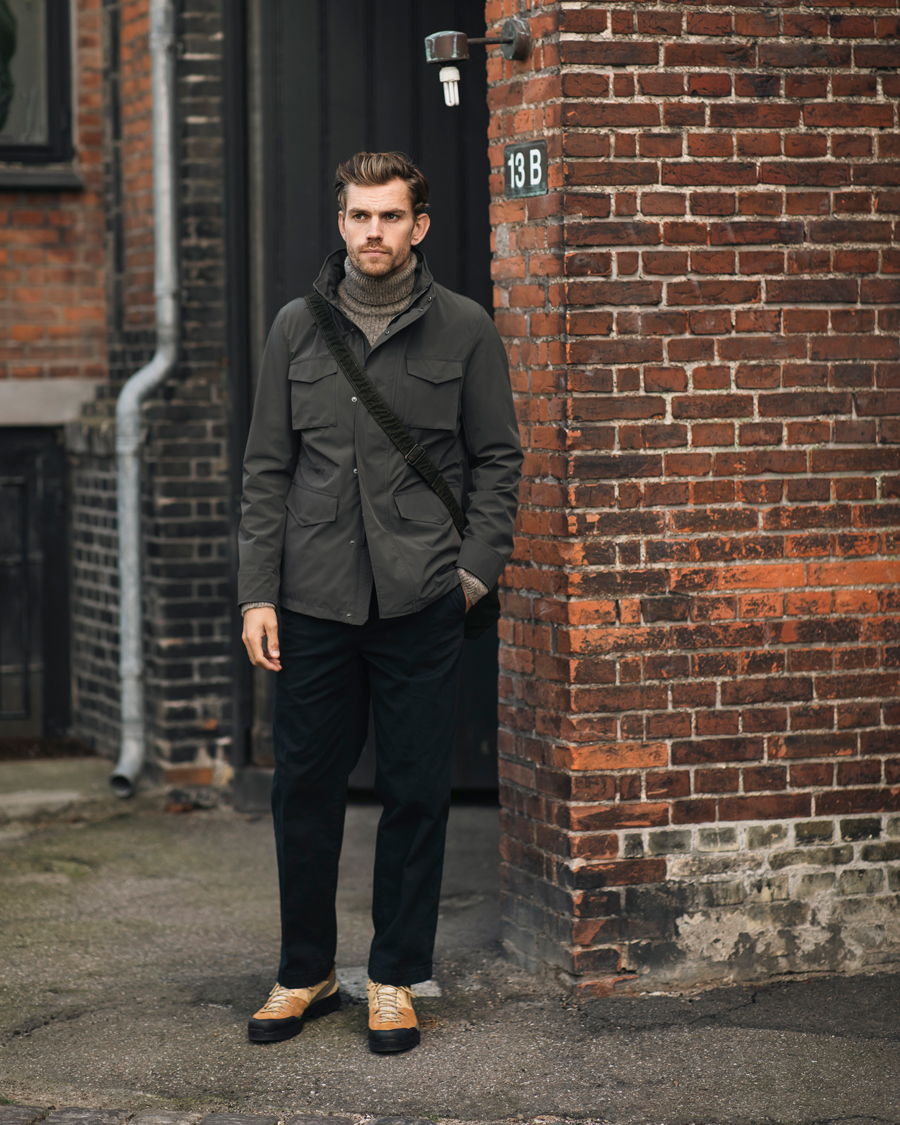 Heren | Jassen | Oscar Jacobson | M65 Nylon Field Jacket Olive