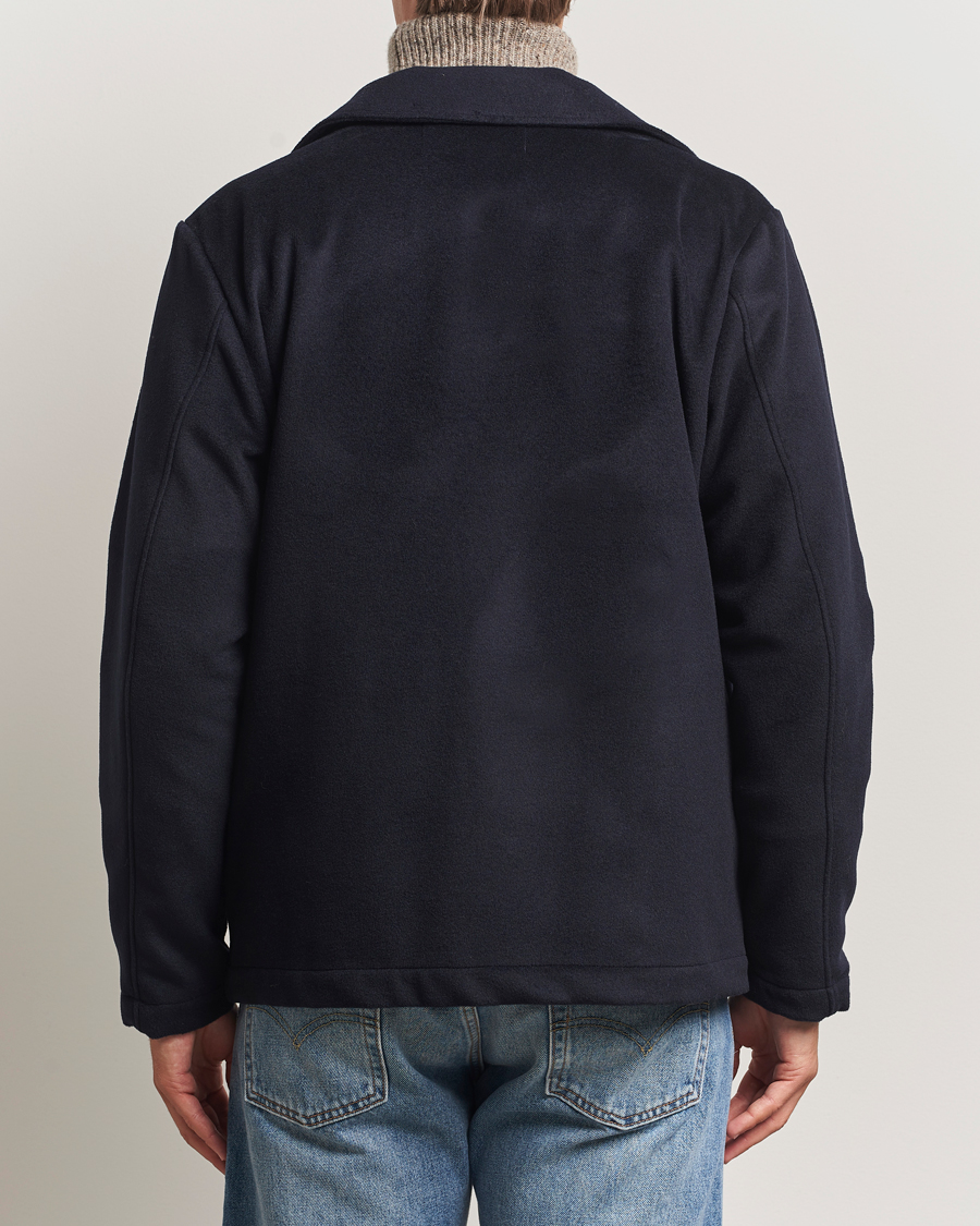 Heren | Jassen | Oscar Jacobson | Maddan Wool/Cashmere Shirt Jacket Navy