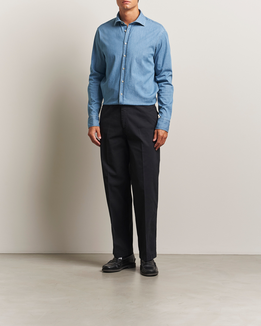 Heren | Broeken | Oscar Jacobson | Tanker Cotton Trousers Black