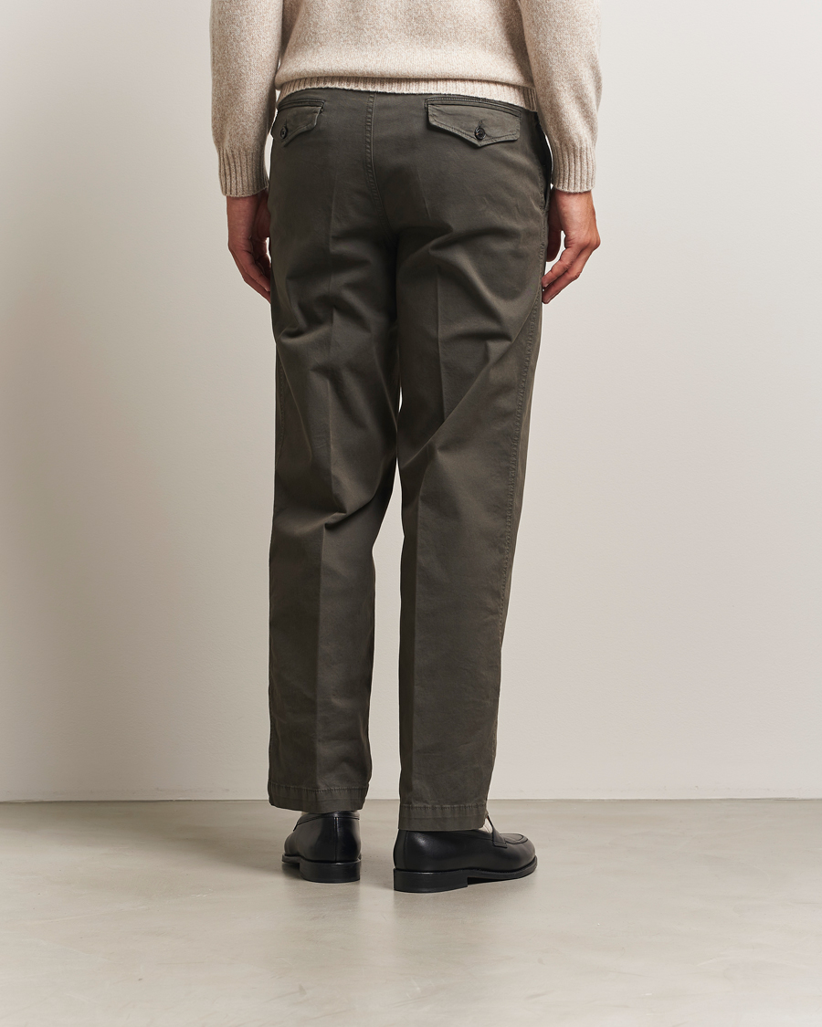 Heren | Broeken | Oscar Jacobson | Tanker Cotton Trousers Olive